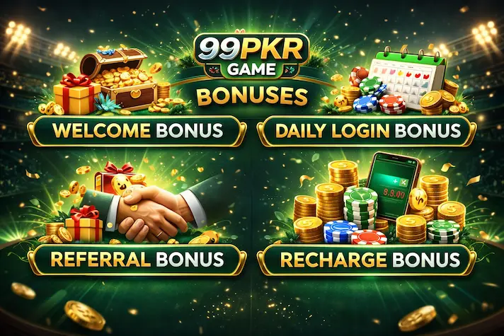 rewards & bonuses in 99PKR Game
