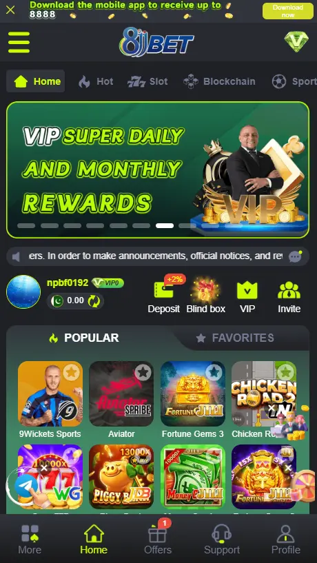 8JJBet Game Interface