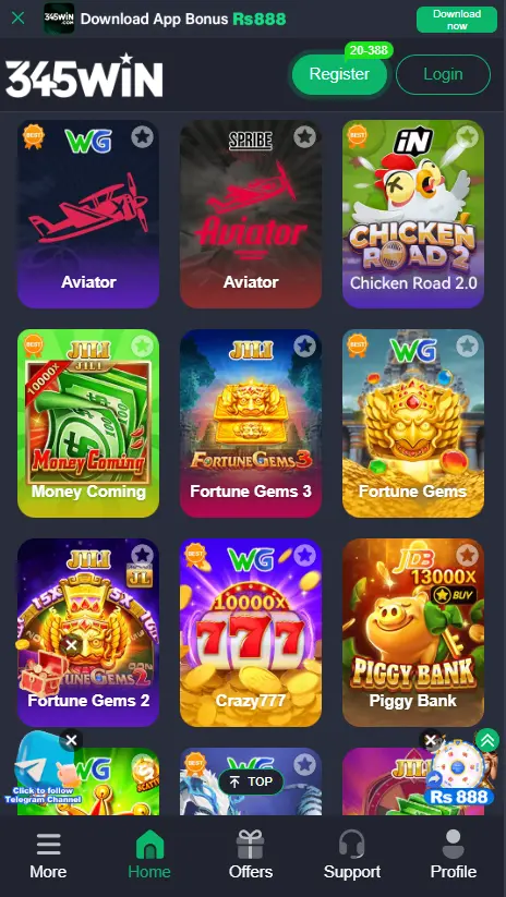 popular games in 345Win Game