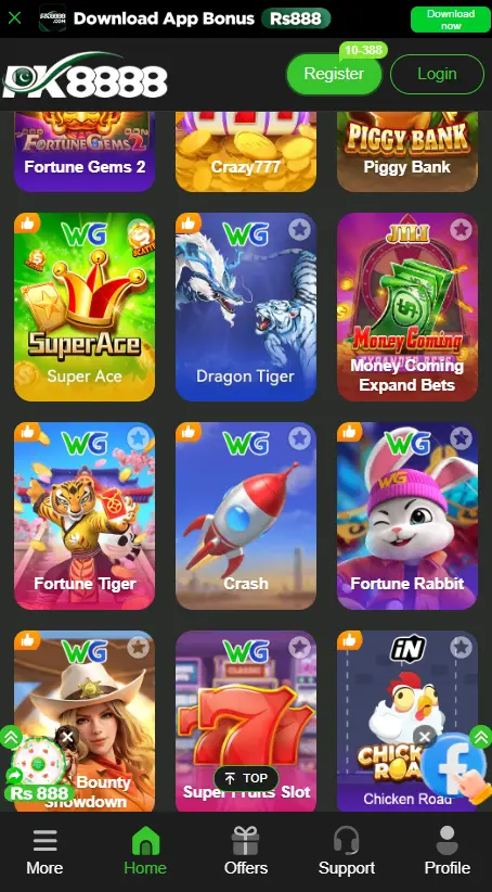 PK8888 Game categories