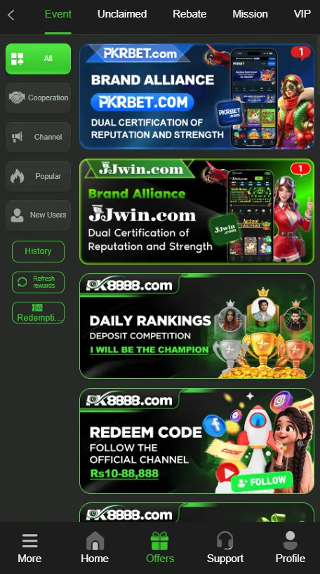 PK8888 Game rewards and bonuses