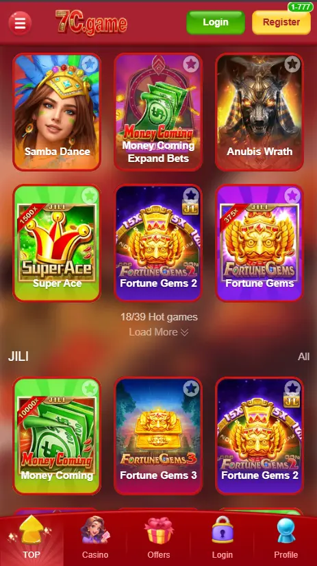 available games in 7C Game