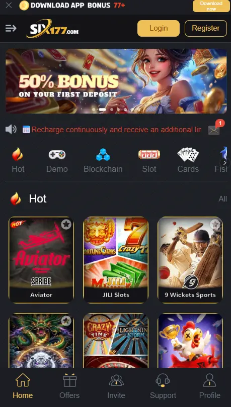 Six177 Game interface