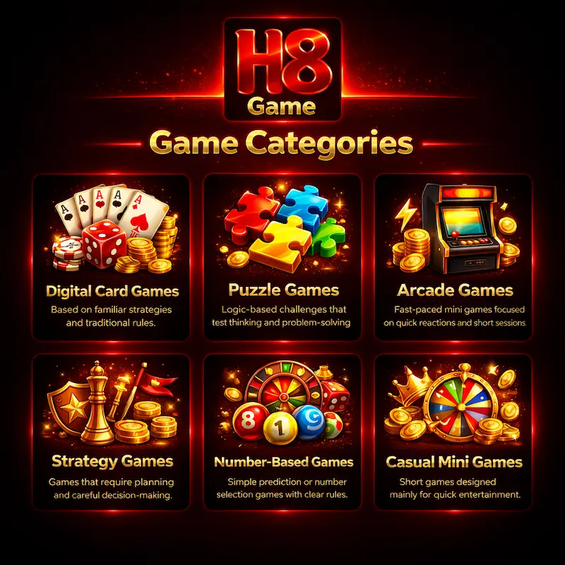 Available Games in H8 Game
