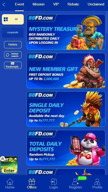 88FD Game Rewards & Bonuses