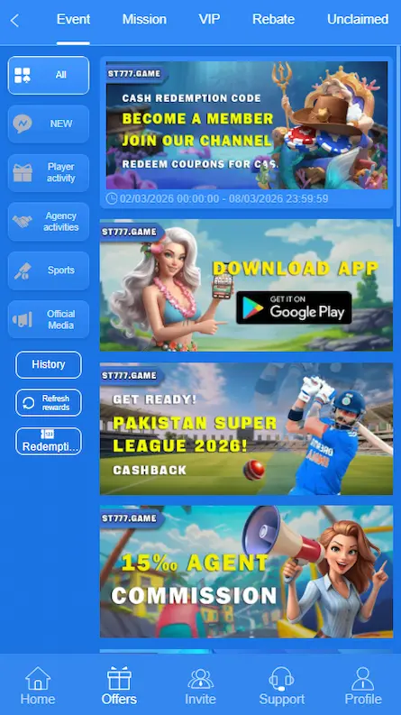 Rewards & Bonuses in ST777 Game