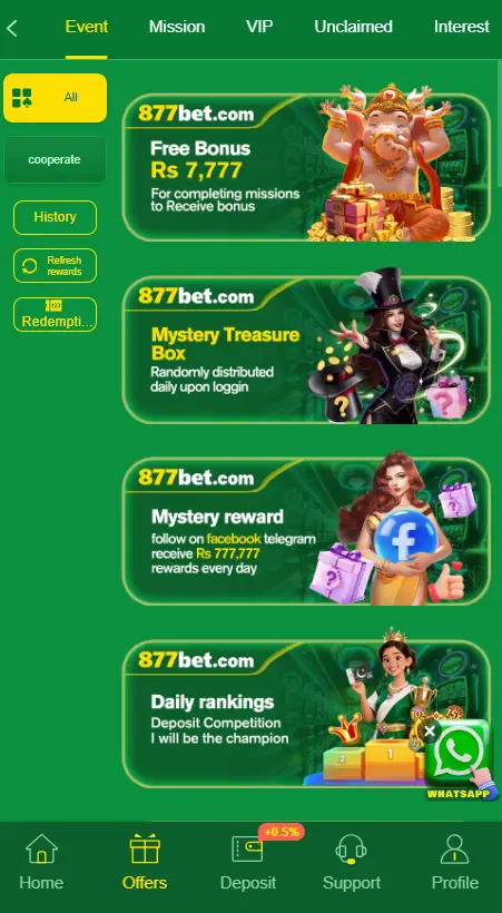 877BET Game Rewards & Bonuses
