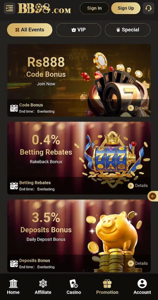 BB98 Game Rewards & Bonuses