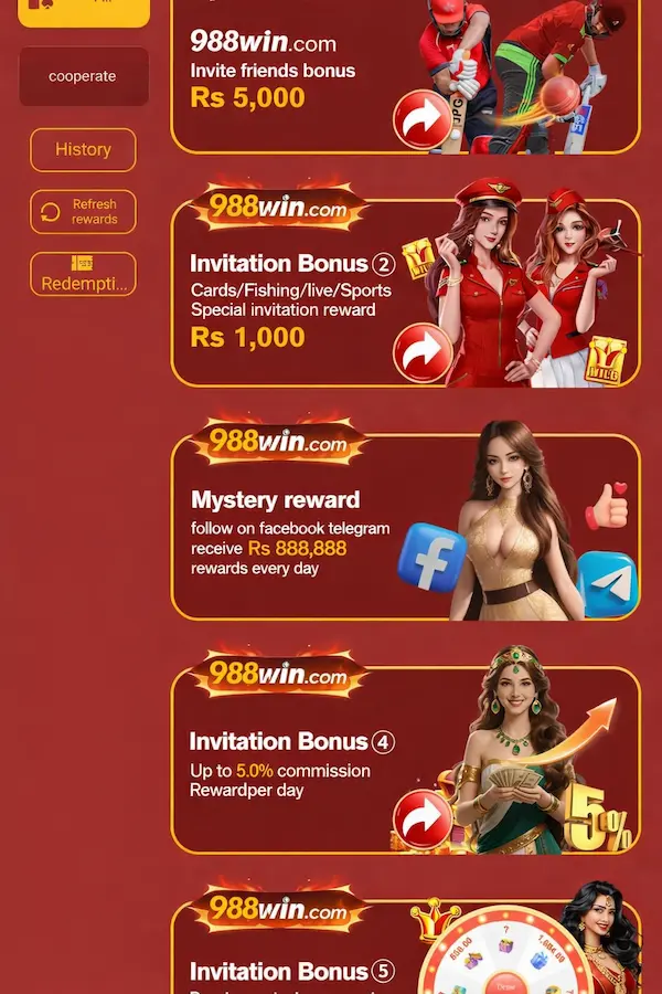 988win Game Rewards and Bonuses