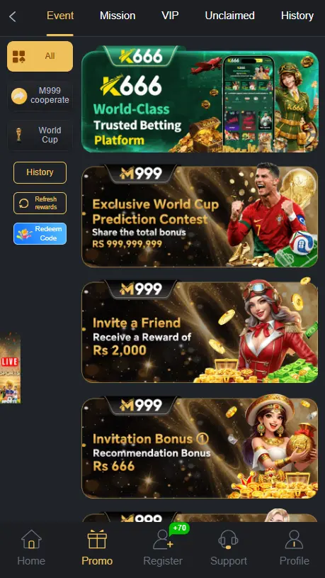 M999 Rewards & Bonuses