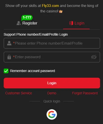 fly33 login