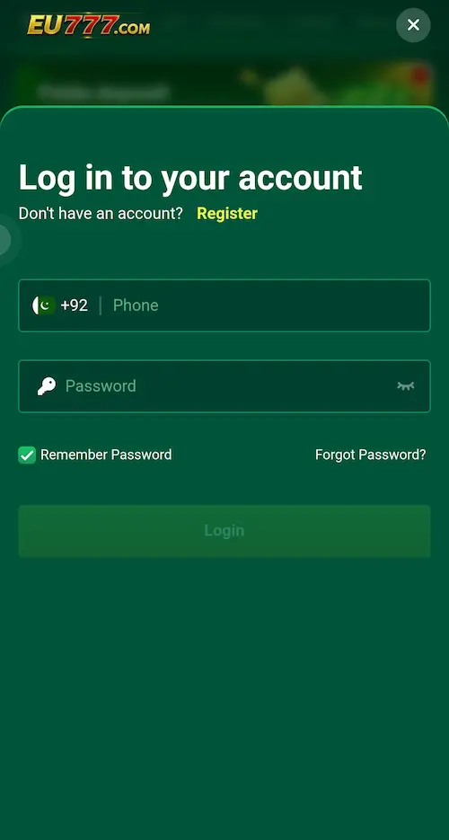 EU777 Login